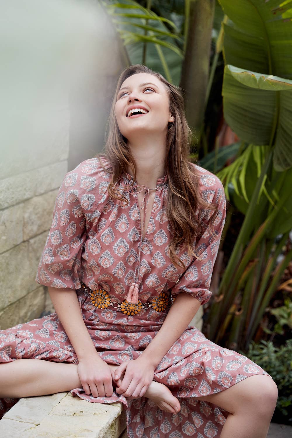 Block Printed Cotton Dress (Kaishori): L