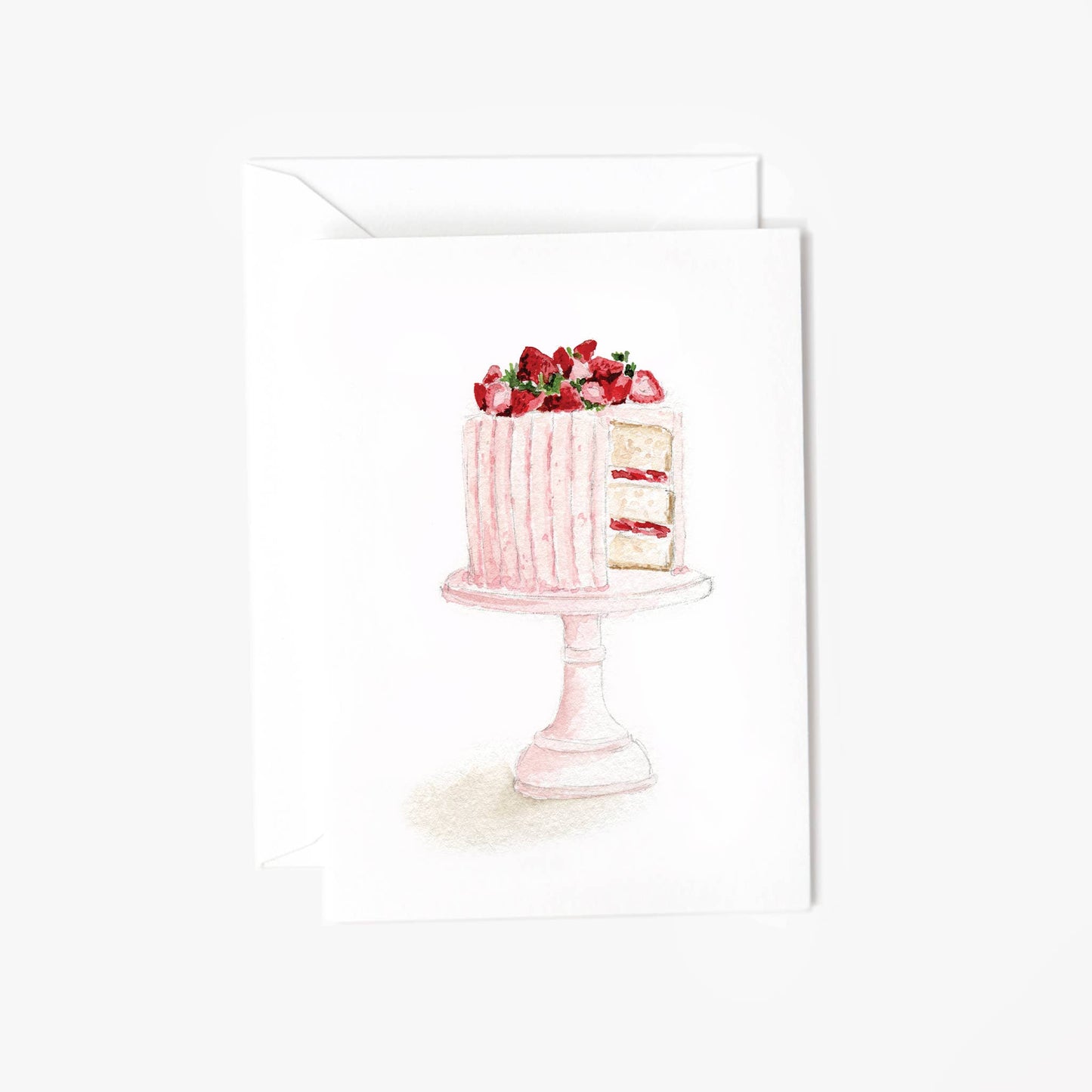 Emily Lex - Pink cake mini notecard