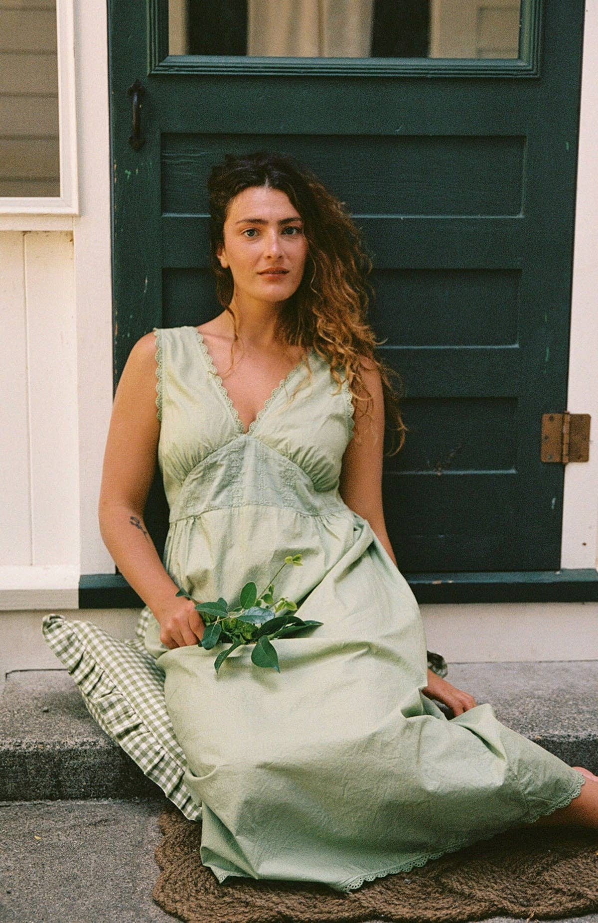 LA Relaxed - Organic Makinna Poplin Dress: Mint