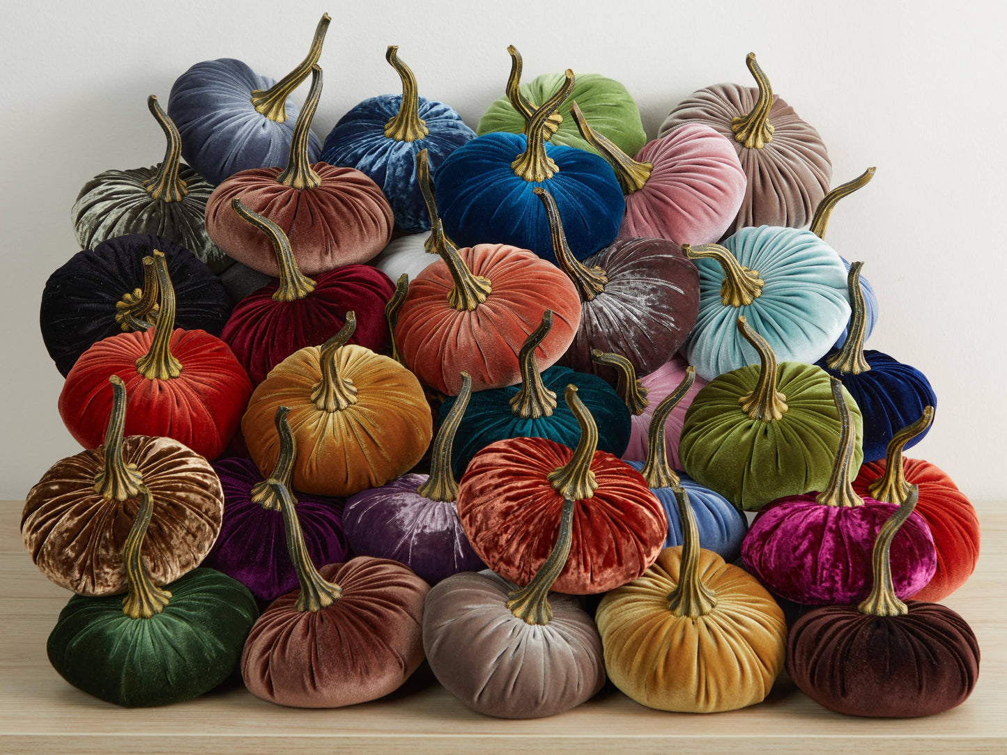 Your Heart's Content - USA Made - Pumpkin Large Velvet, Fall Decor: Luxe Clover Green