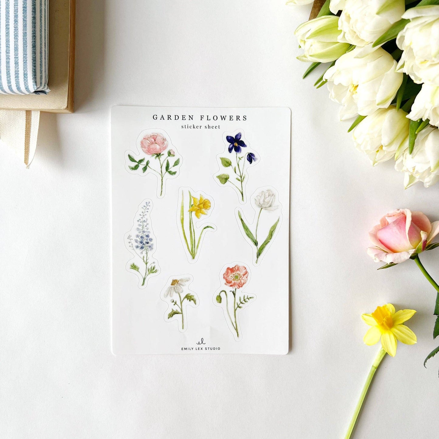 Emily Lex - Garden flowers sticker sheets