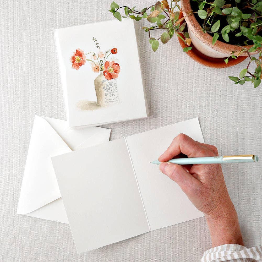 Vintage bouquet notecards