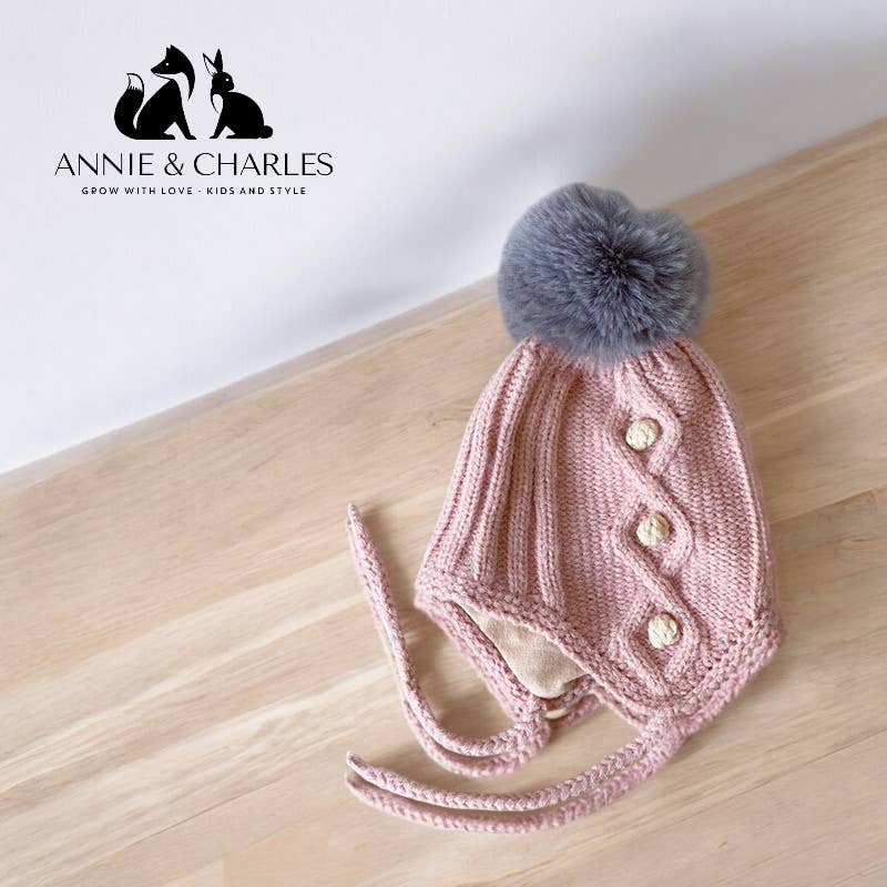 Annie & Charles® set children's hat with scarf: Brown