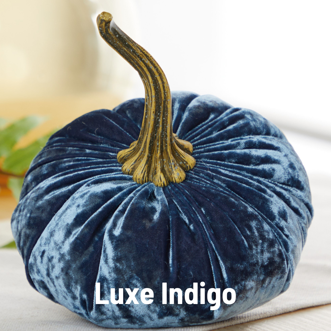 Your Heart's Content - USA Made - Pumpkin Large Velvet, Fall Deco Luxe Burnt Orange