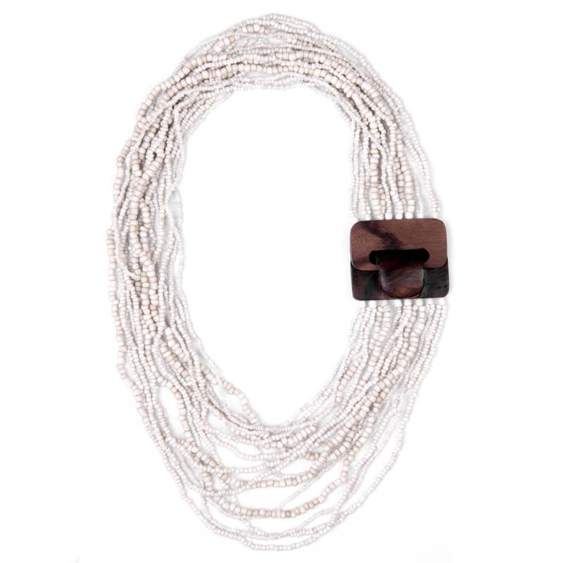 Erik & Mike - Fair Trade Made Bead Necklace antique cream