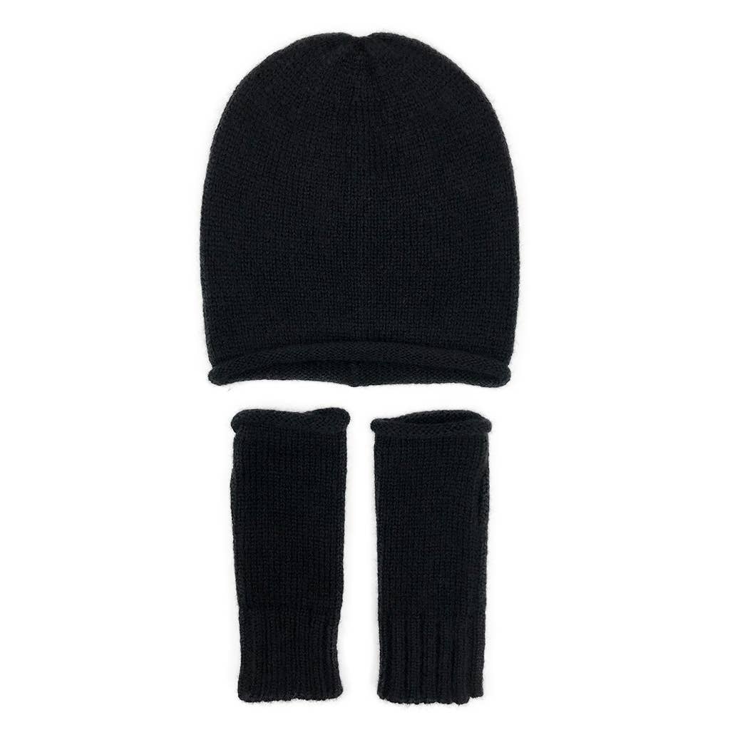 Slate & Salt - Black Essential Knit Alpaca Beanie Hat
