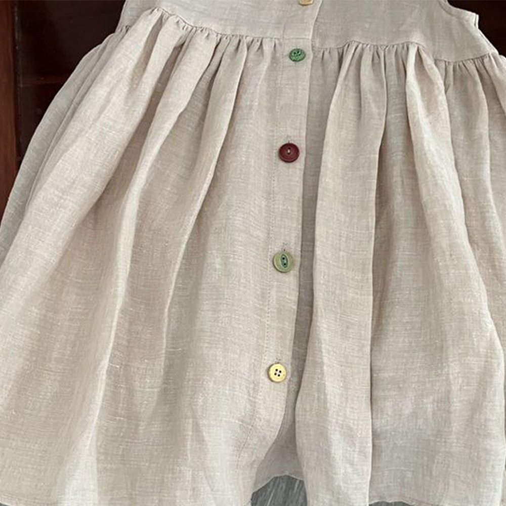 Annie & Charles® organic linen dress ROSALIE: 7-8Y