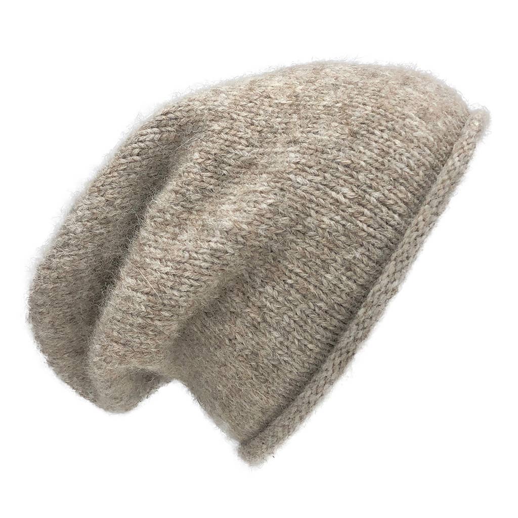 Slate & Salt - Beige Essential Knit Alpaca Beanie Hat