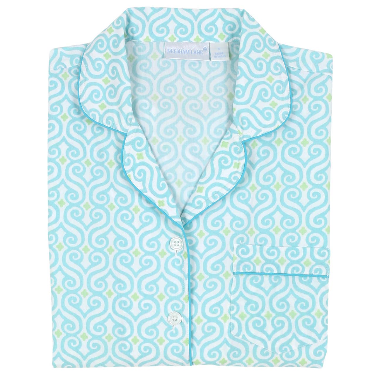 Needham Lane - 100% Cotton Fairfield Short Sleeve Shorty Pajamas: