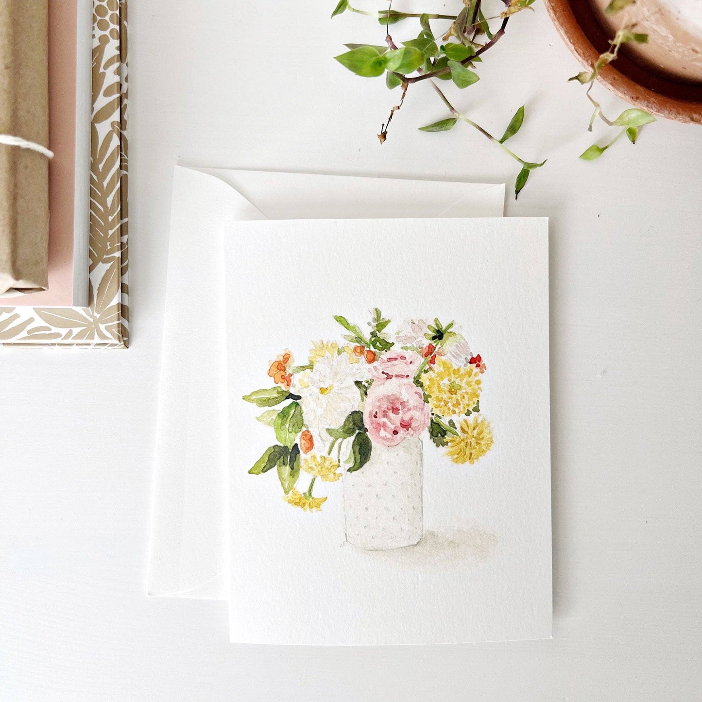 Emily Lex - Hobnail bouquet notecards