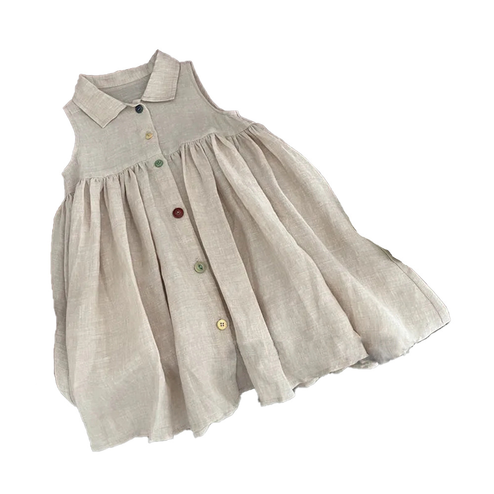 Annie & Charles® organic linen dress ROSALIE: 7-8Y