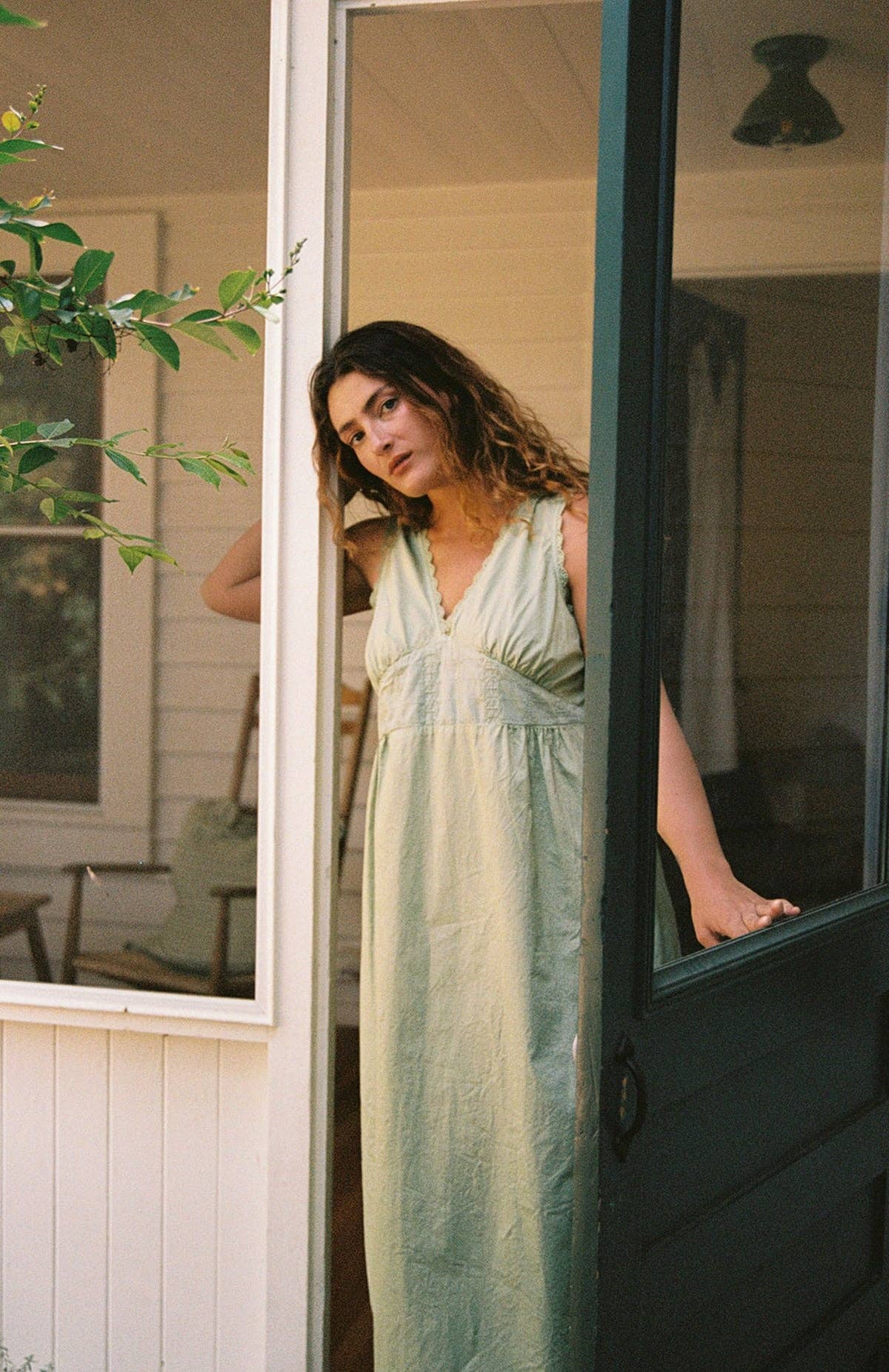 LA Relaxed - Organic Makinna Poplin Dress: Mint
