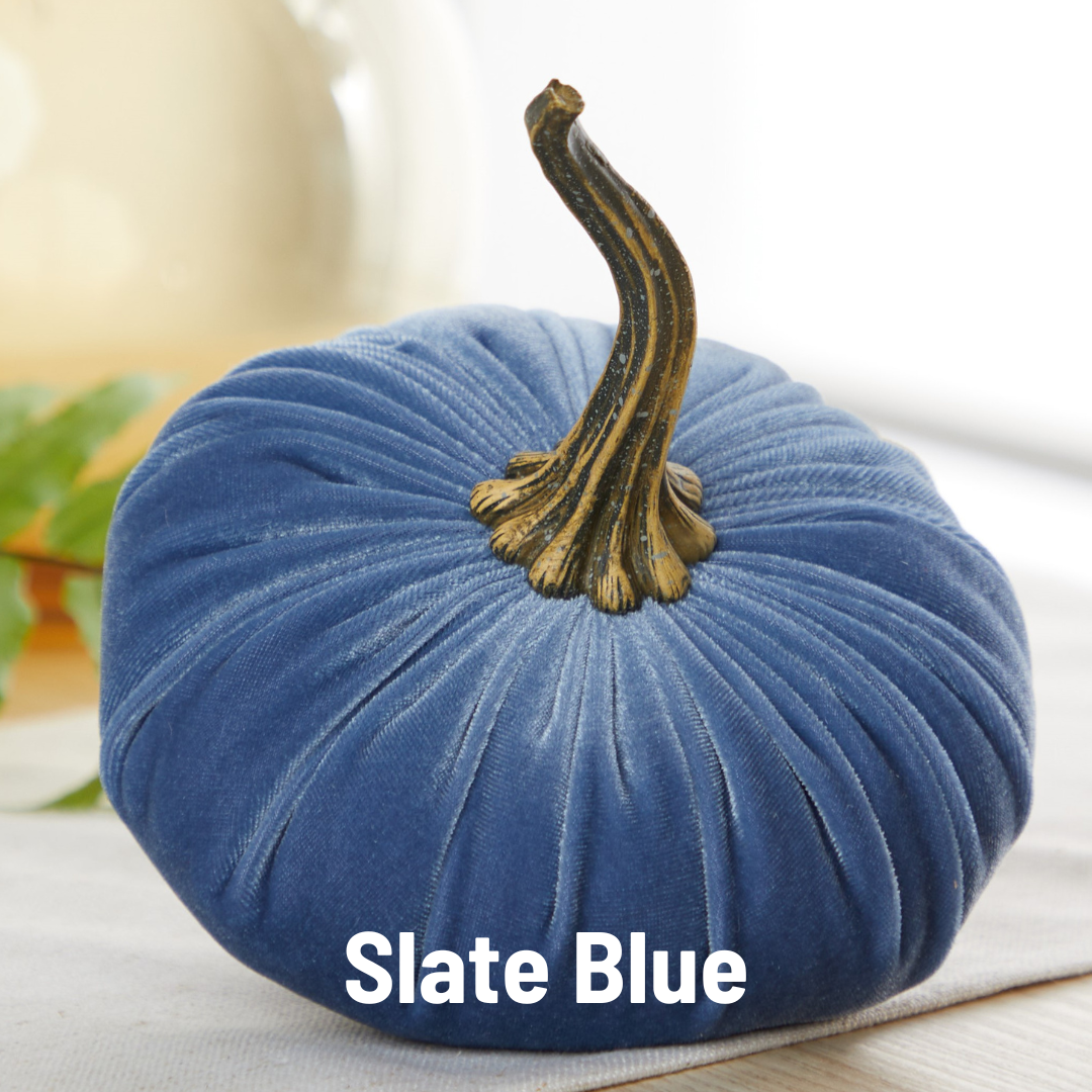 Your Heart's Content - USA Made - Pumpkin Large Velvet, Fall Decor: Luxe Clover Green