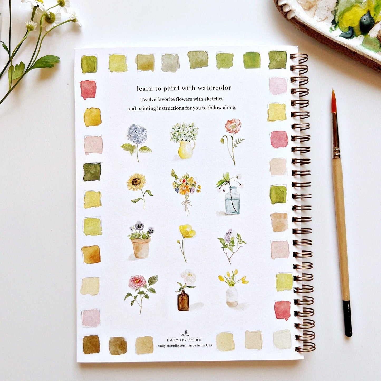 Emily Lex - Watercolor Workbook- Flowers