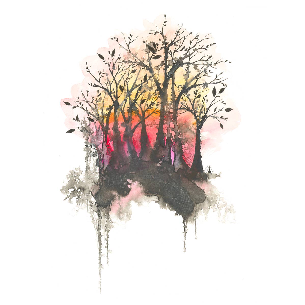 Melissa Moss - Asheville based artist - Golden life - Art Print