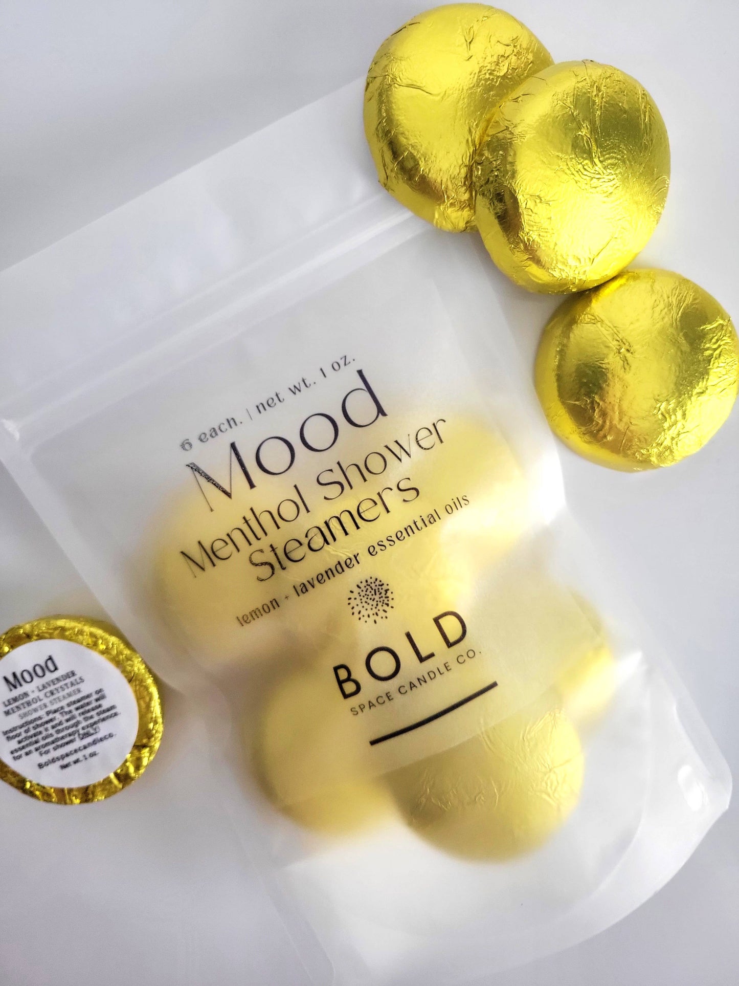 Bold Space - Mood - Lemon + Lavender Menthol Shower Steamers