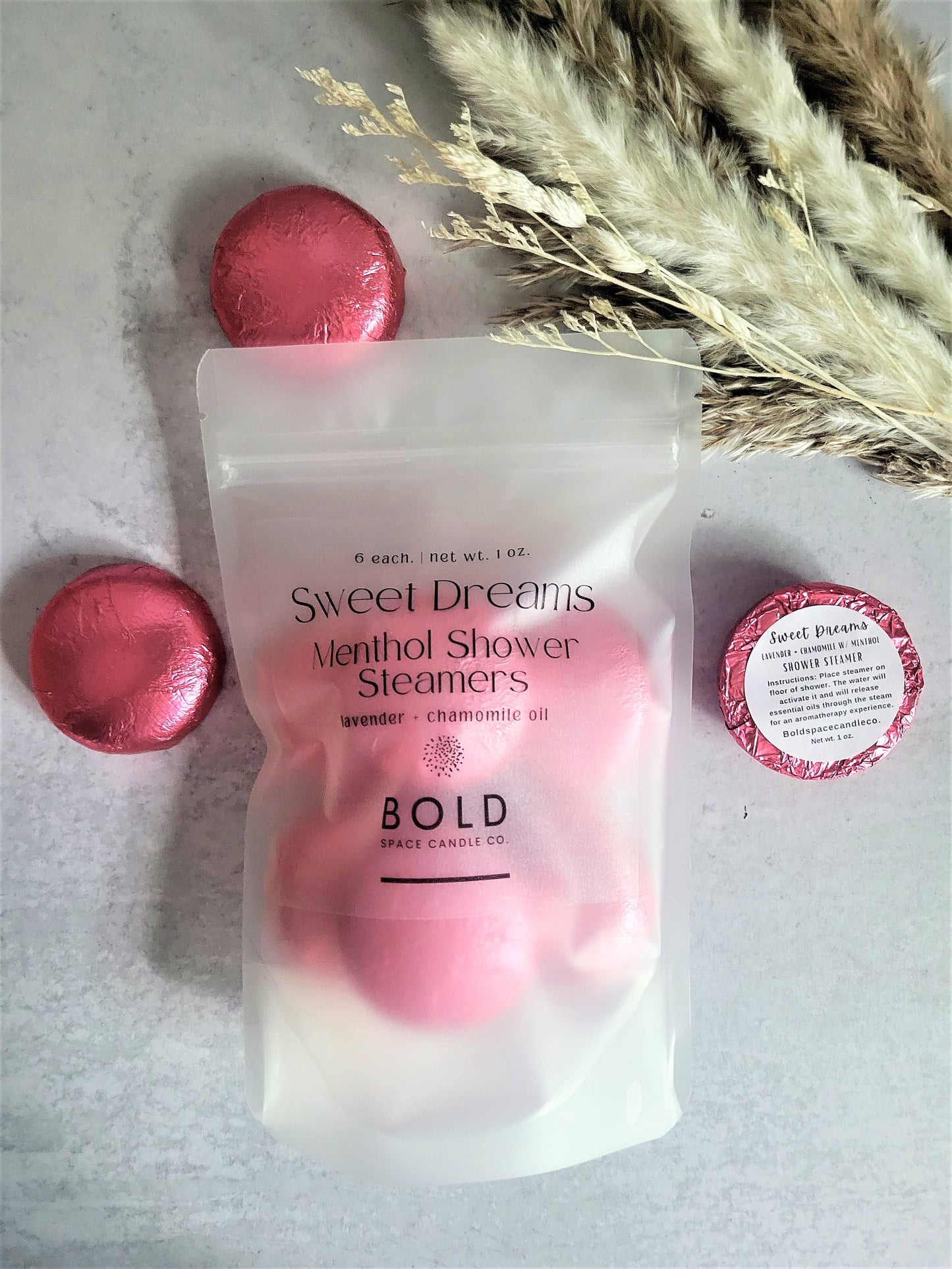 Bold Space - Sweet Dreams - Chamomile + Lavender -Menthol Shower Steamers