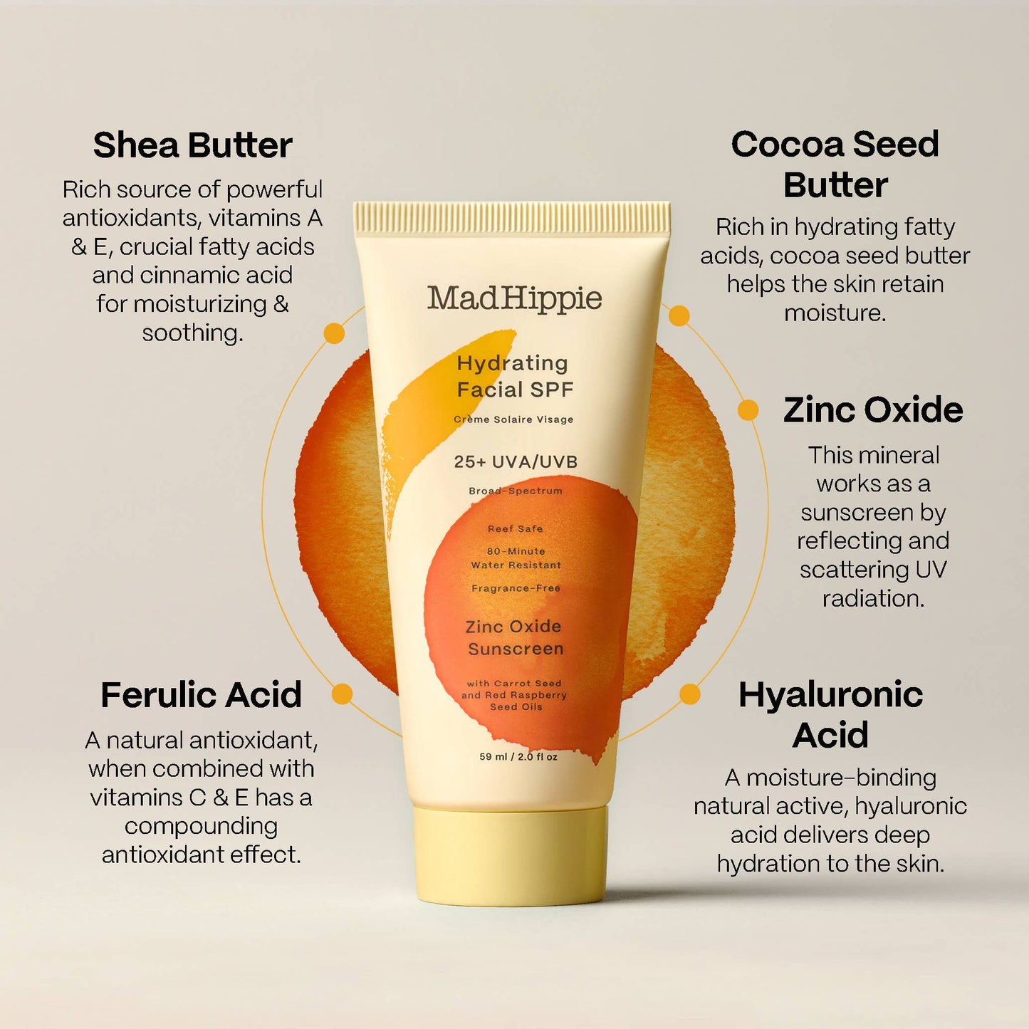 Mad Hippie - USA Made - Hydrating Facial SPF 25
