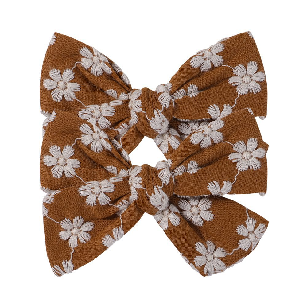 Annie & Charles® - Made in Austria - hair clip with stitch: Grey Flower