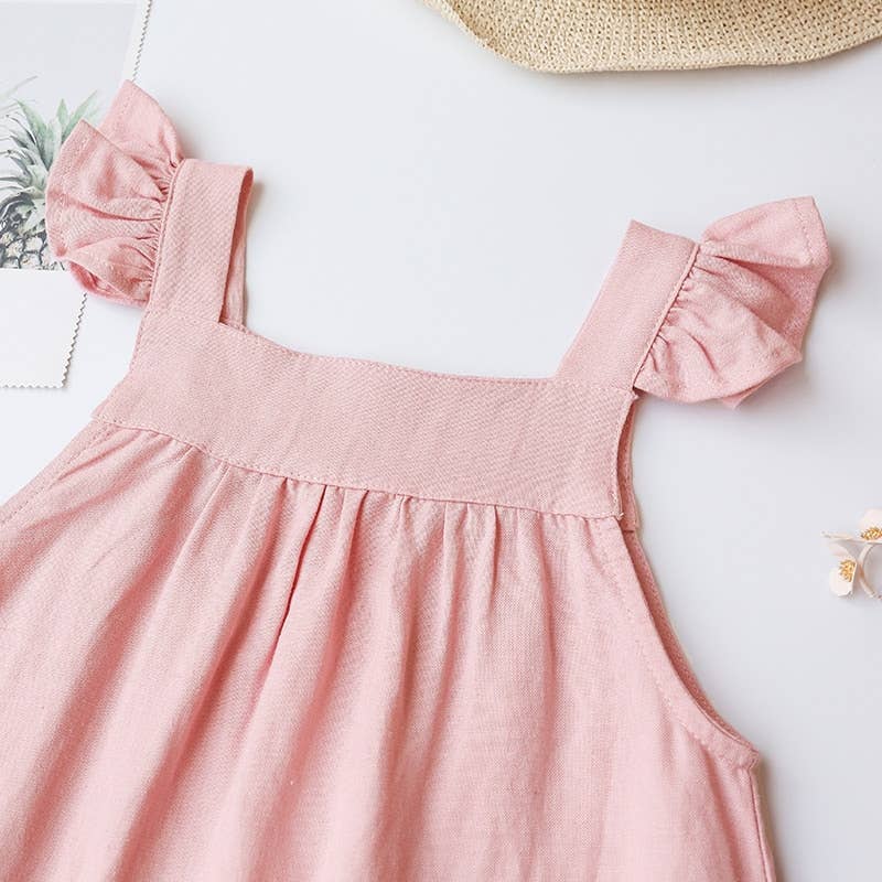 Annie & Charles® - Made in Austria - linen buttoned dress: Verdure