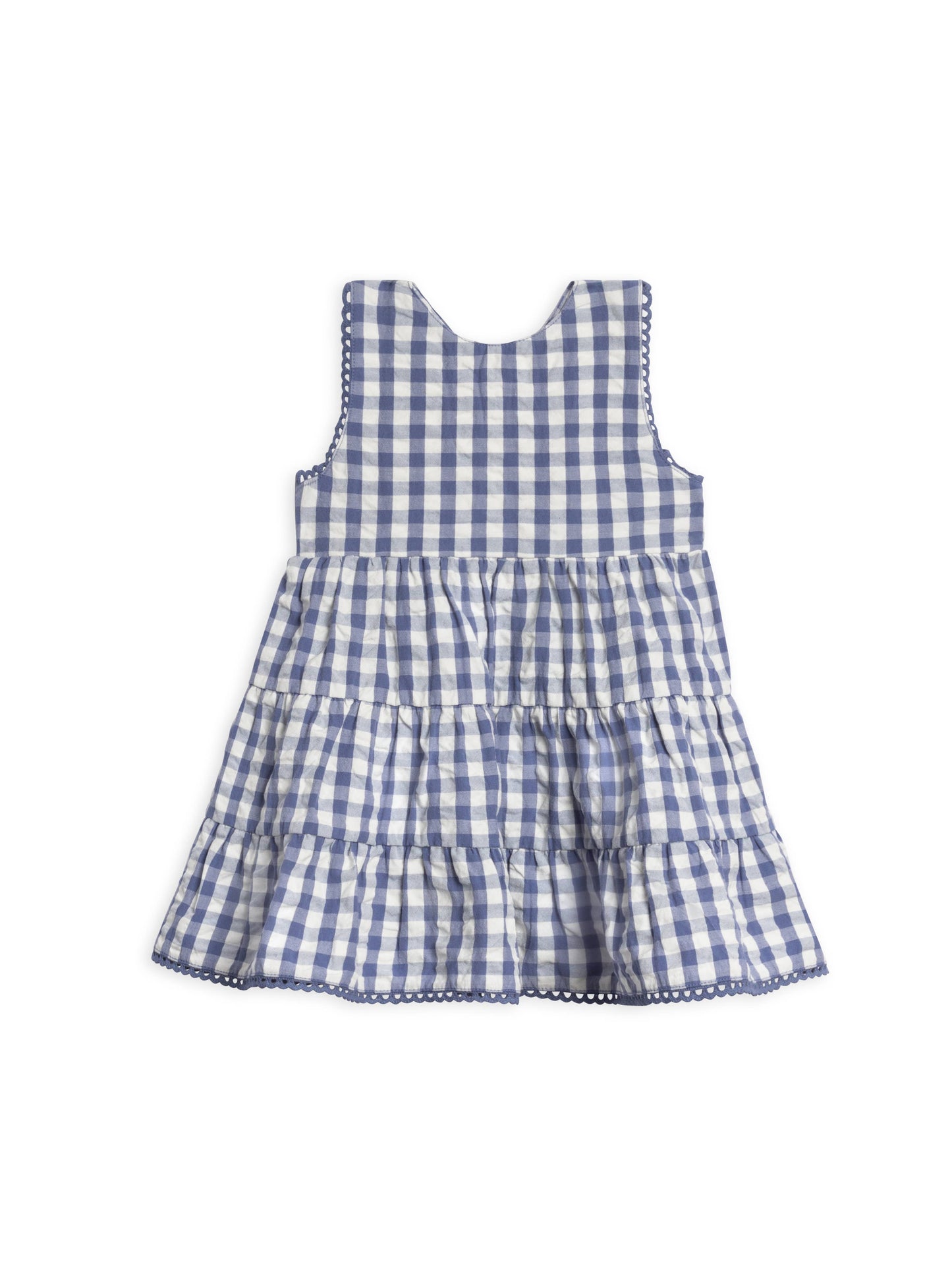 Colored Organics - Organic Zoey Seersucker Tiered Dress - Marino Gingham