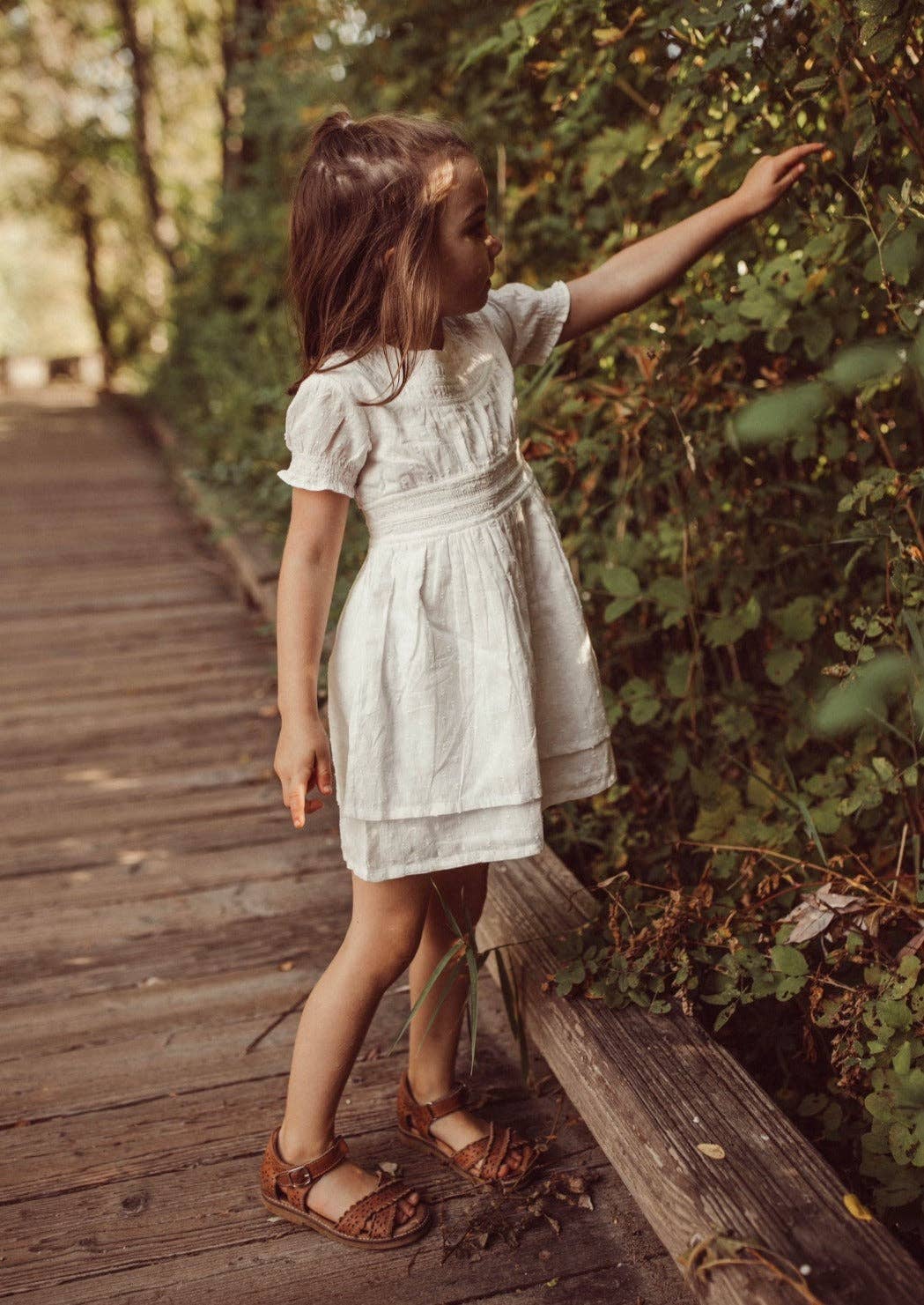 Le Petit Lapin - Willow | Swiss Dot Cotton Dress | Antique Ivory: 18M