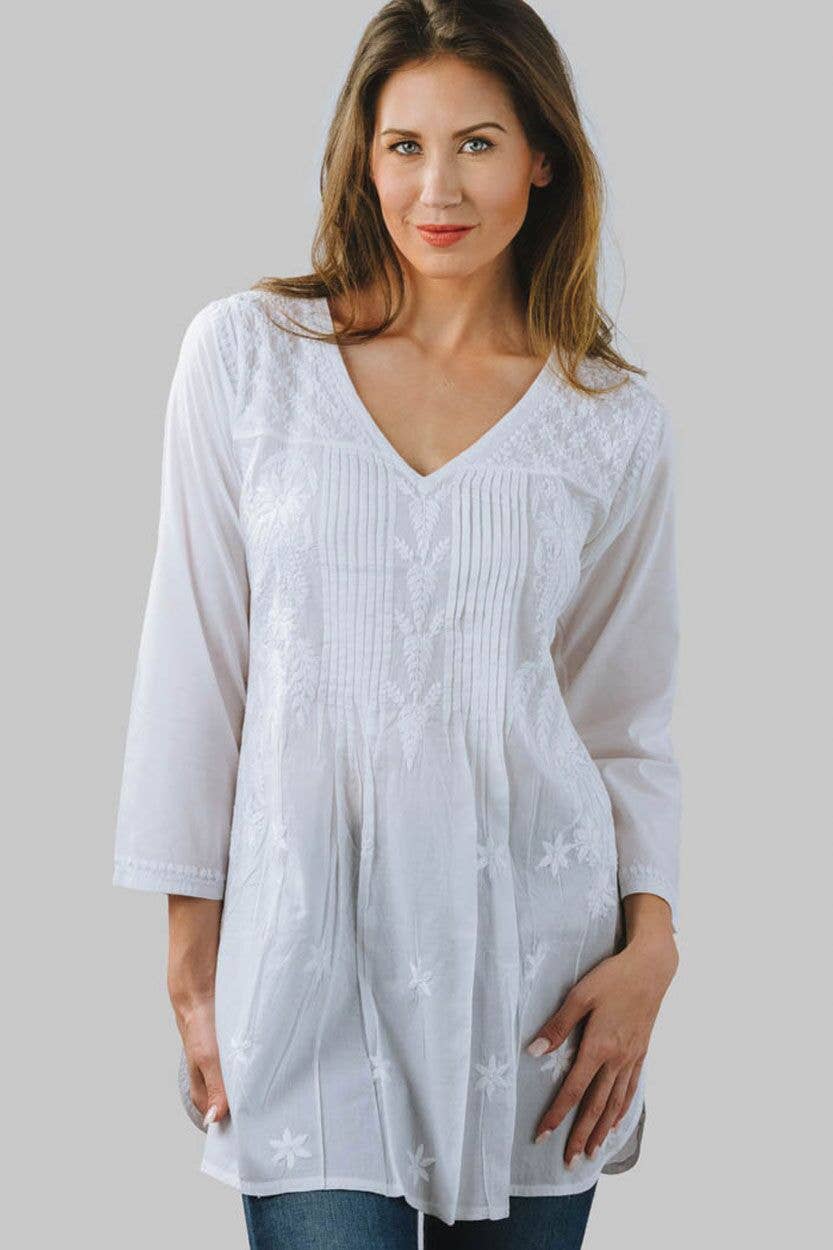 Divya White Tunic