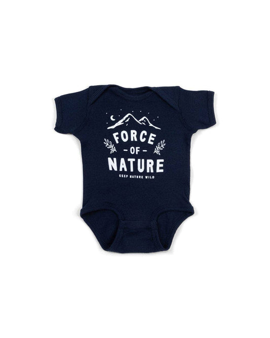 Keep Nature Wild - USA Made - Force of Nature Baby Bodysuit | Navy - USA Made