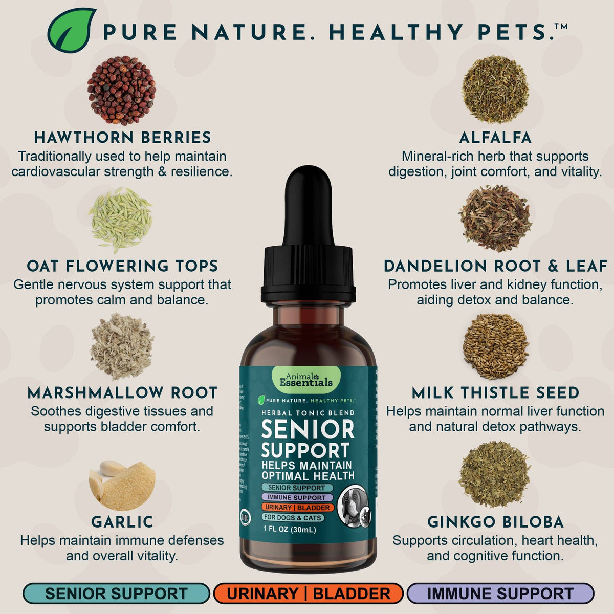 Senior Support Herbal Tonic Blend | Helps Maintain Optimal Health: 1oz