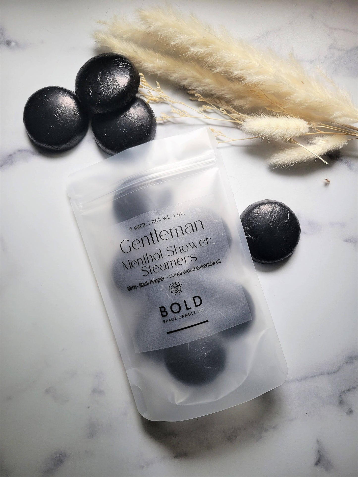 Bold Space Candle Co. Gentleman Shower Steamers – Birch, Cedarwood
