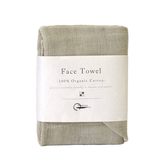 Nawrap Organic Cotton Face Towel: GREEN