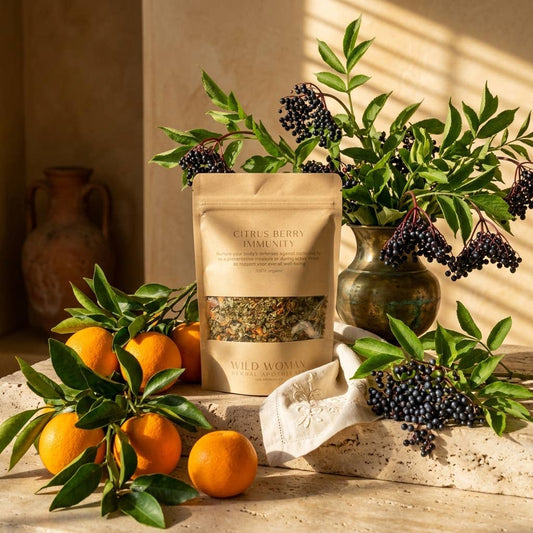 Wild Woman Herbal Apothecary - Citrus Berry Immunity Tea | Elderberry Echinacea & Vitamin C