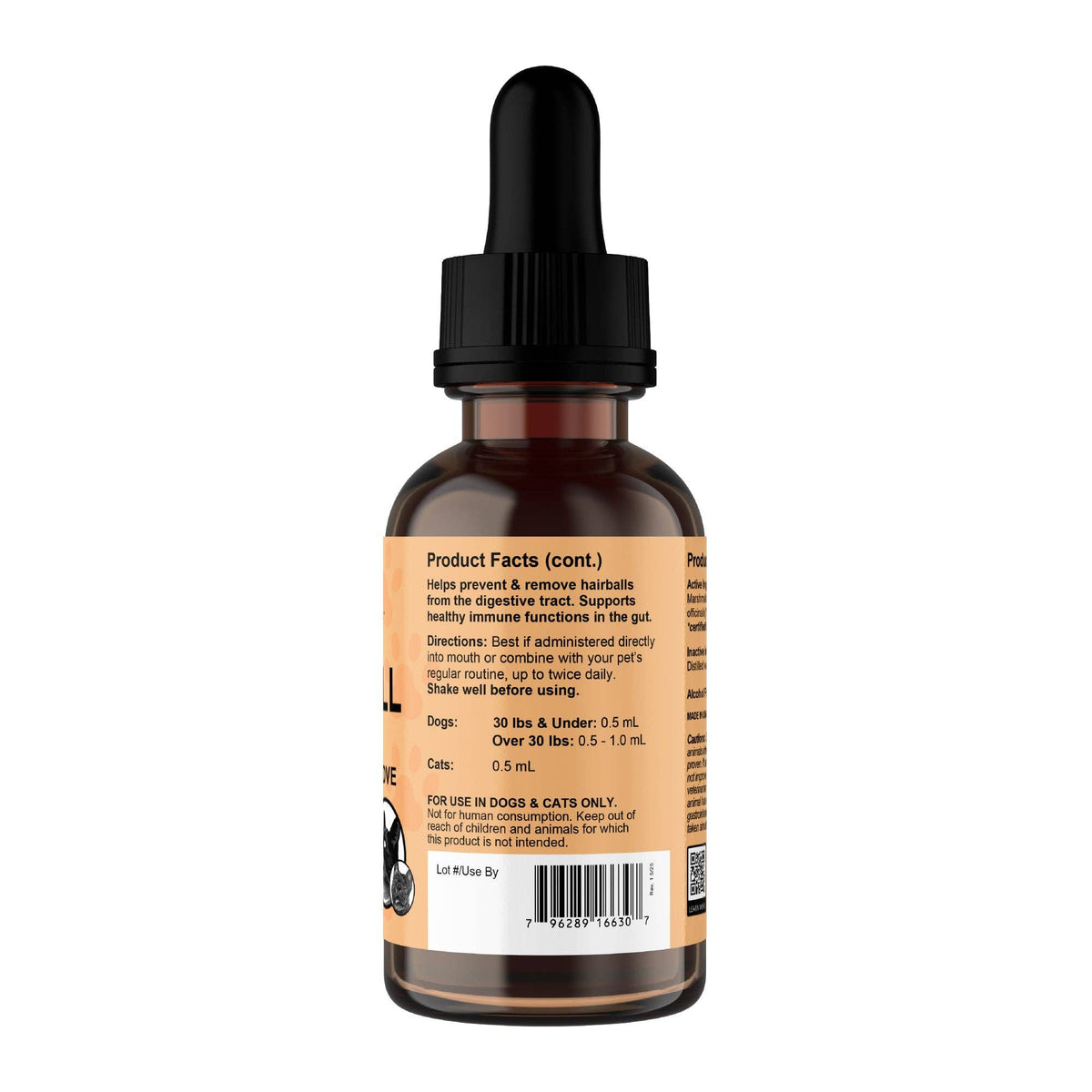 Hairball Relief Single Herb Tonic | Marshmallow Root | Prevent & Remove Hairballs: 1oz