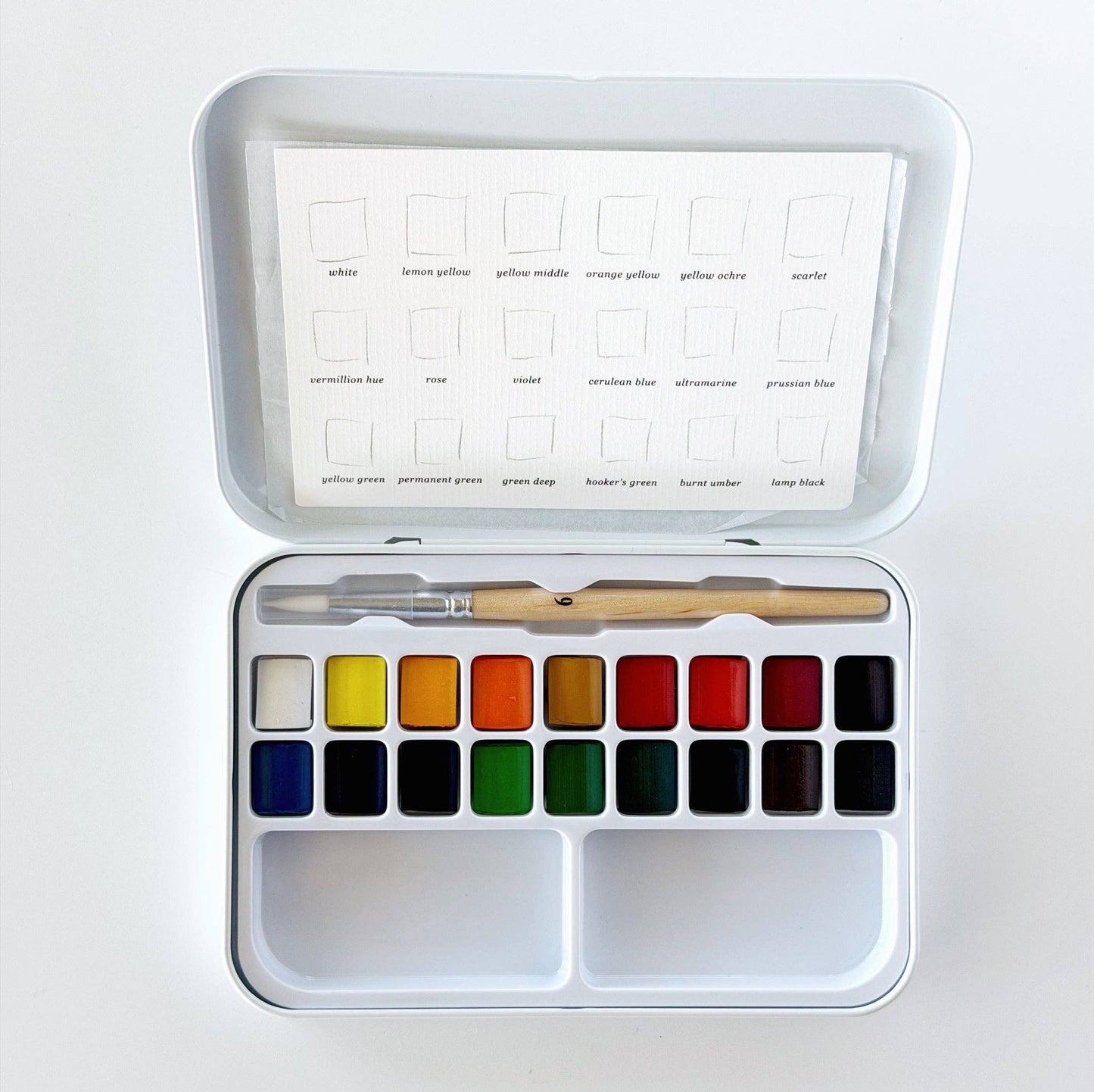 Emily Lex - Watercolor paint set 18 colors with brush