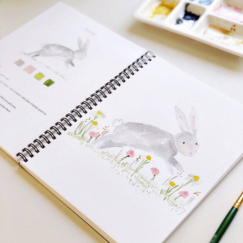 Animals watercolor workbook