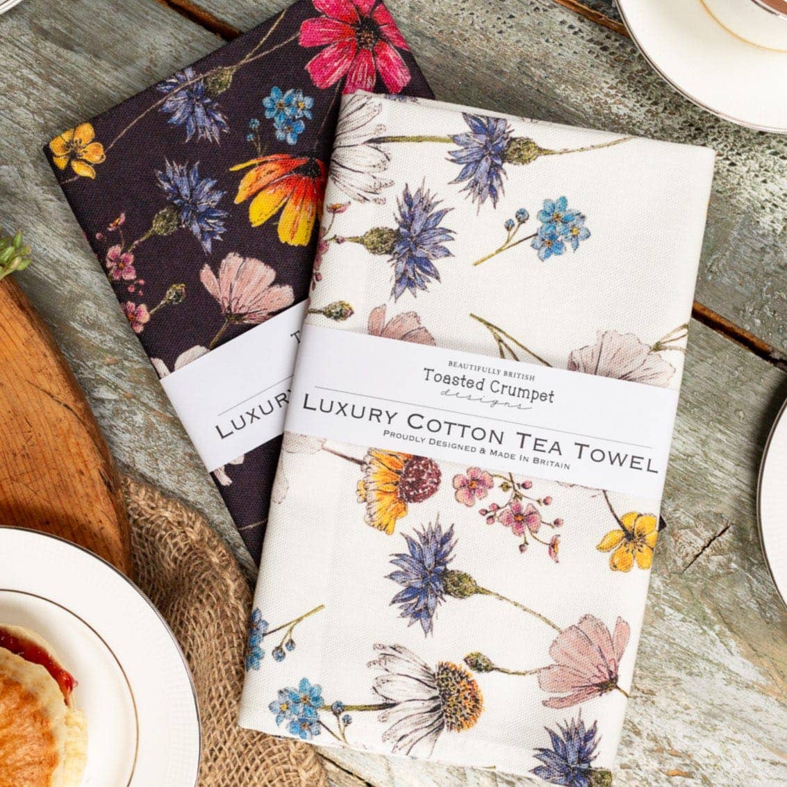 Toasted Crumpet England - The Regency Gardens (Pure) Tea Towel