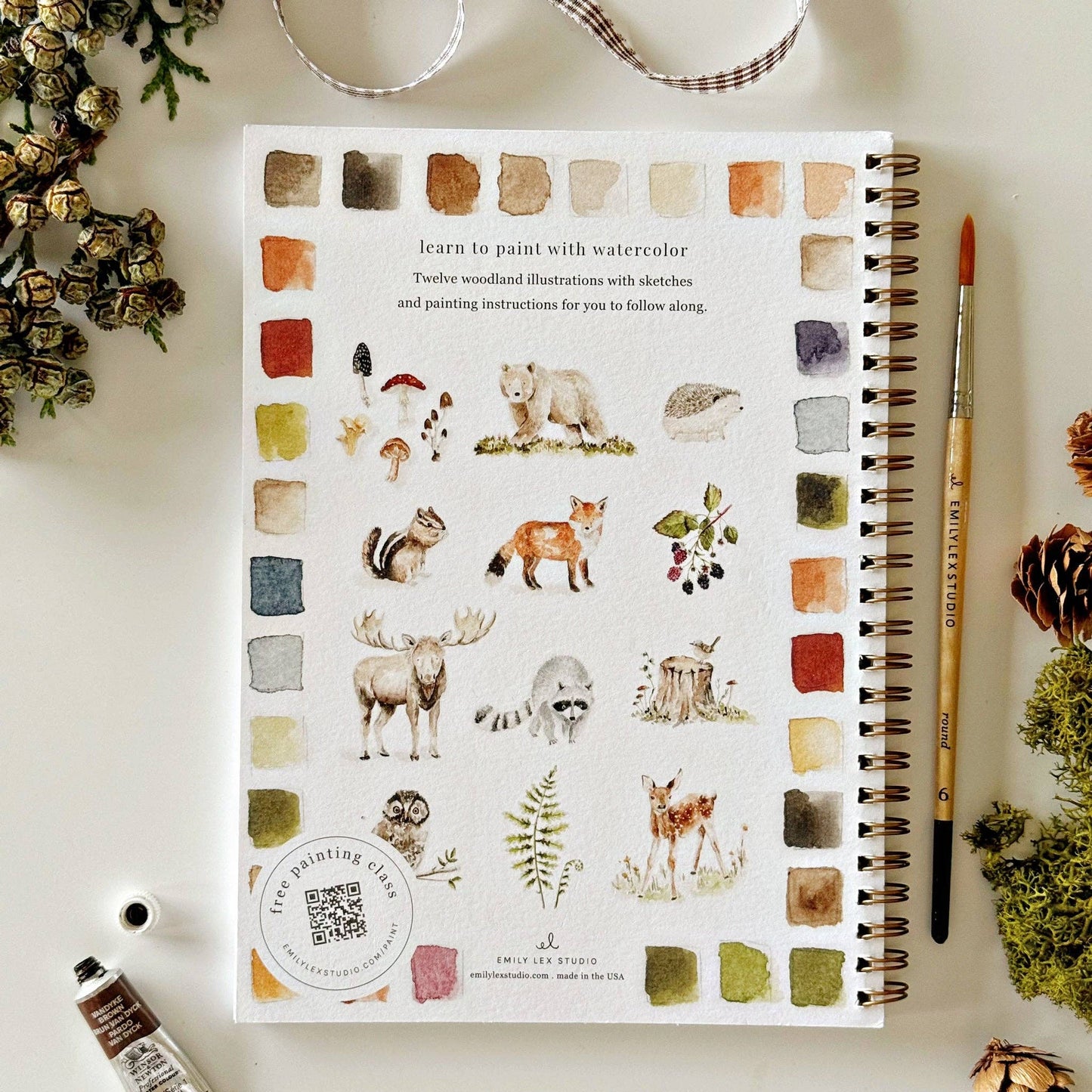 Emily Lex - Woodland watercolor workbook