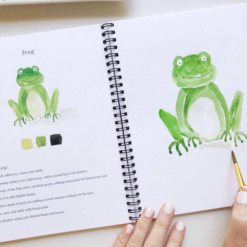 Animals watercolor workbook