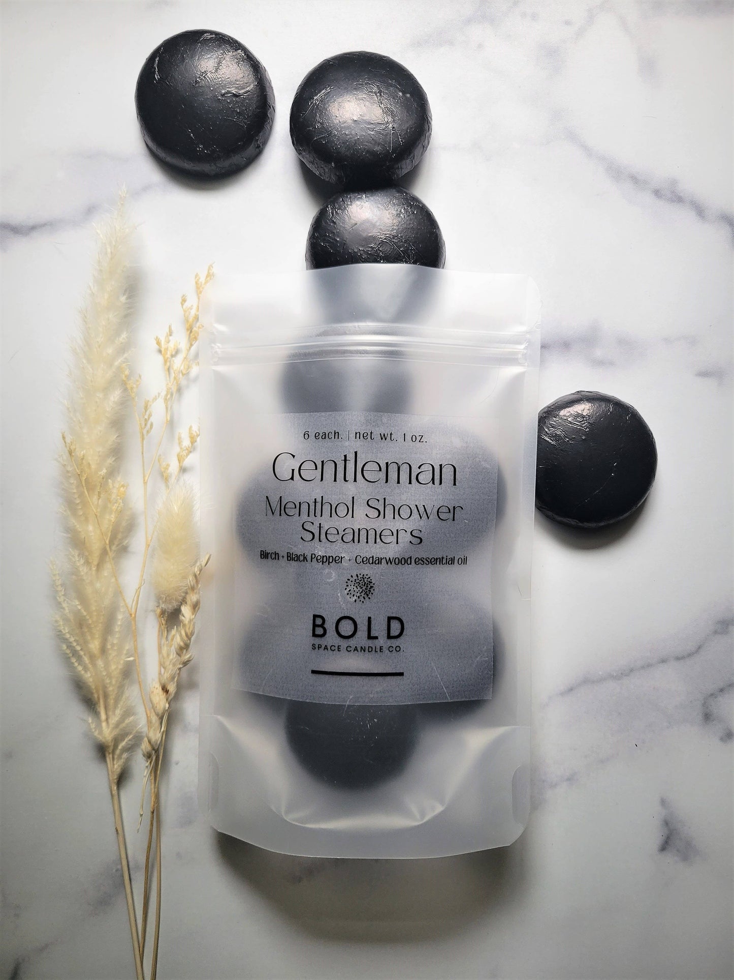 Bold Space Candle Co. Gentleman Shower Steamers – Birch, Cedarwood