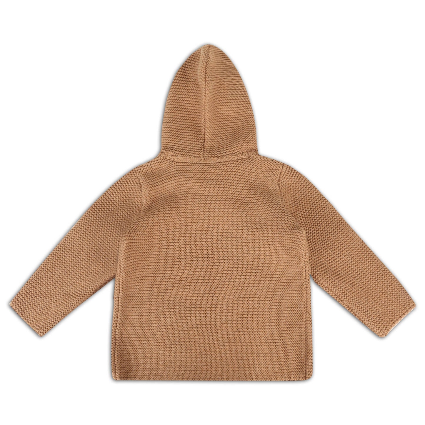 Vivarano Organics - Hooded Button & Pocket Sweater Knit Baby Jacket (Organic): Chai Spice