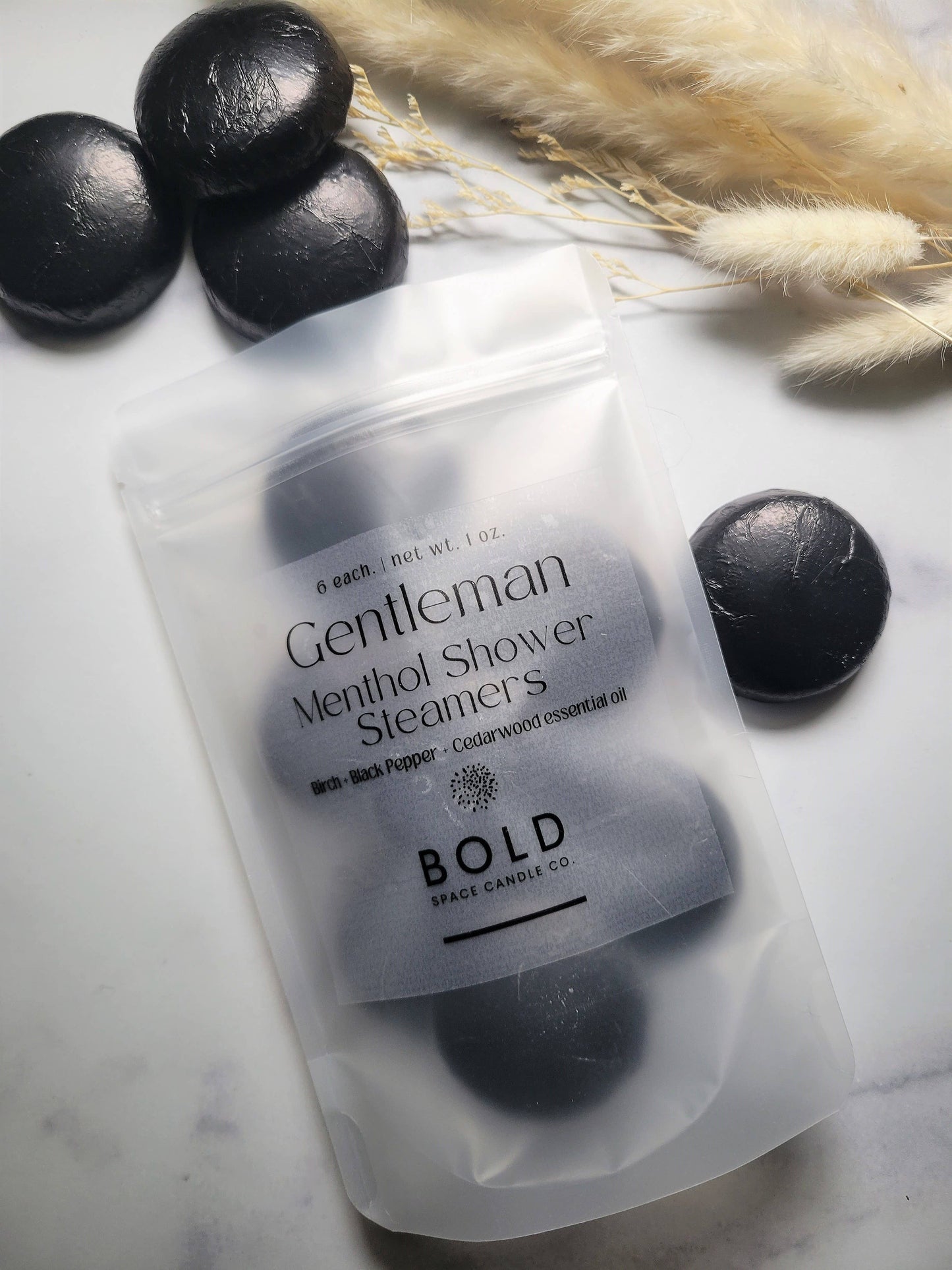 Bold Space Candle Co. Gentleman Shower Steamers – Birch, Cedarwood
