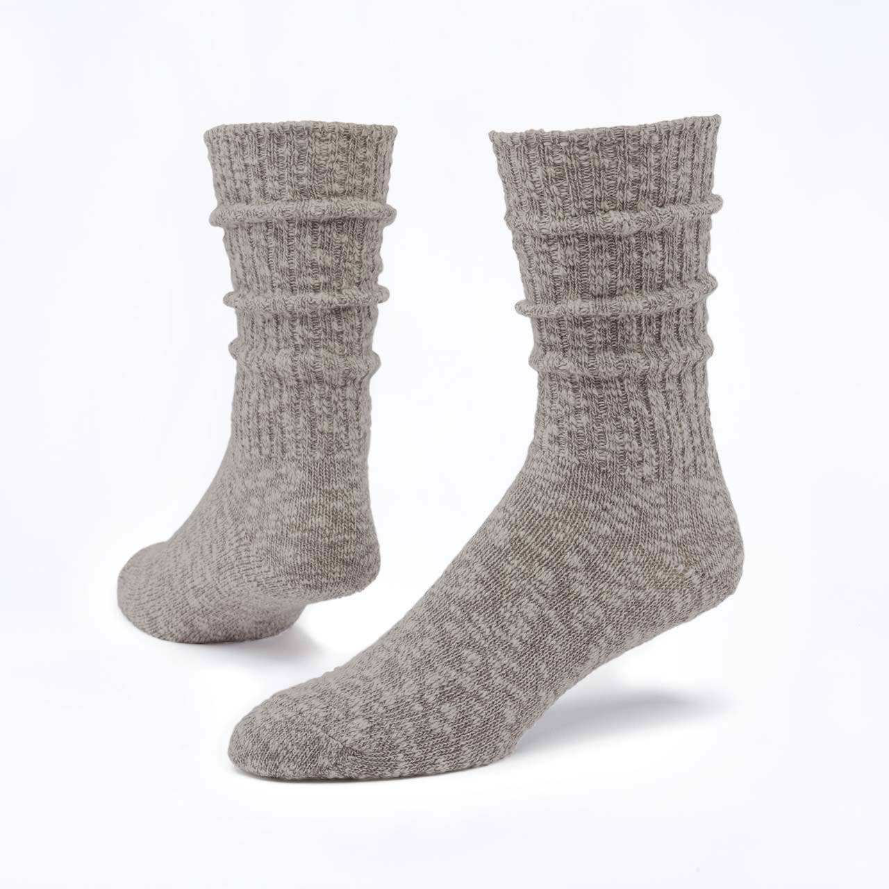 Organic Cotton Solid Ragg Socks: Chestnut / L