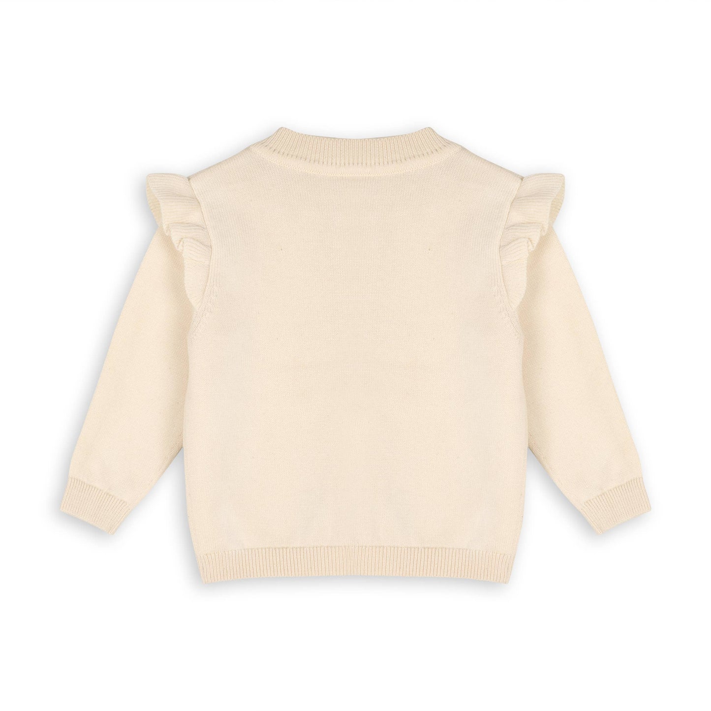 Vivarano Organics - Woodland Animal Jacquard Baby Button Cardigan Organic Cotton: Natural