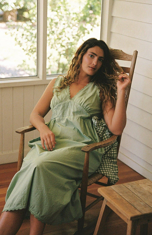 LA Relaxed - Organic Makinna Poplin Dress: Mint