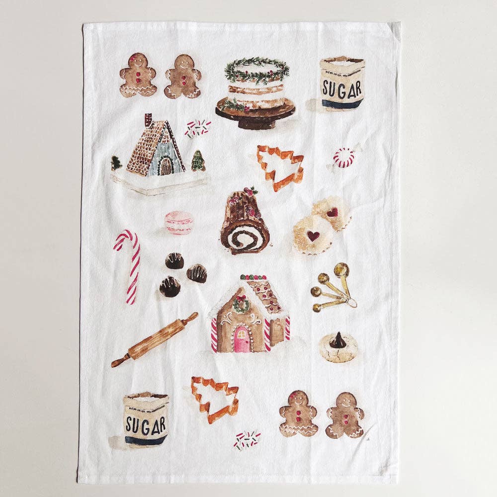 Emily Lex - Christmas sweets tea towel
