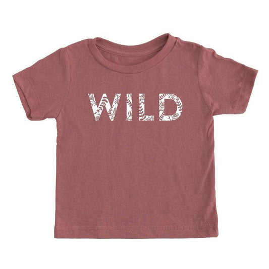 Nature Supply Co. Organic Cotton mix - WILD T shirt | Kids Nature Graphic Tee Mauve