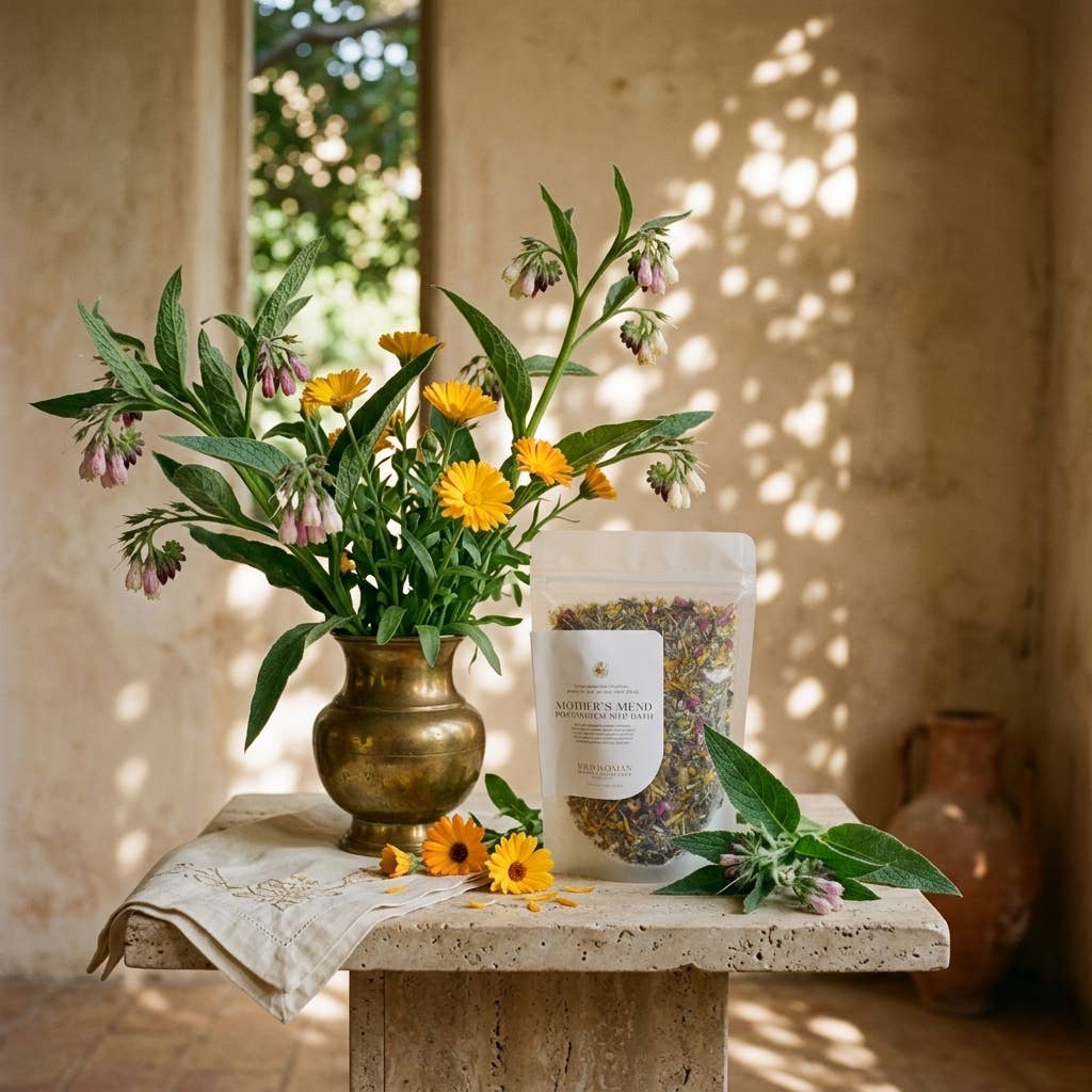 Wild Woman Herbal Apothecary - Mother’s Mend | Postpartum Sitz Bath & Peri Bottle Herbs