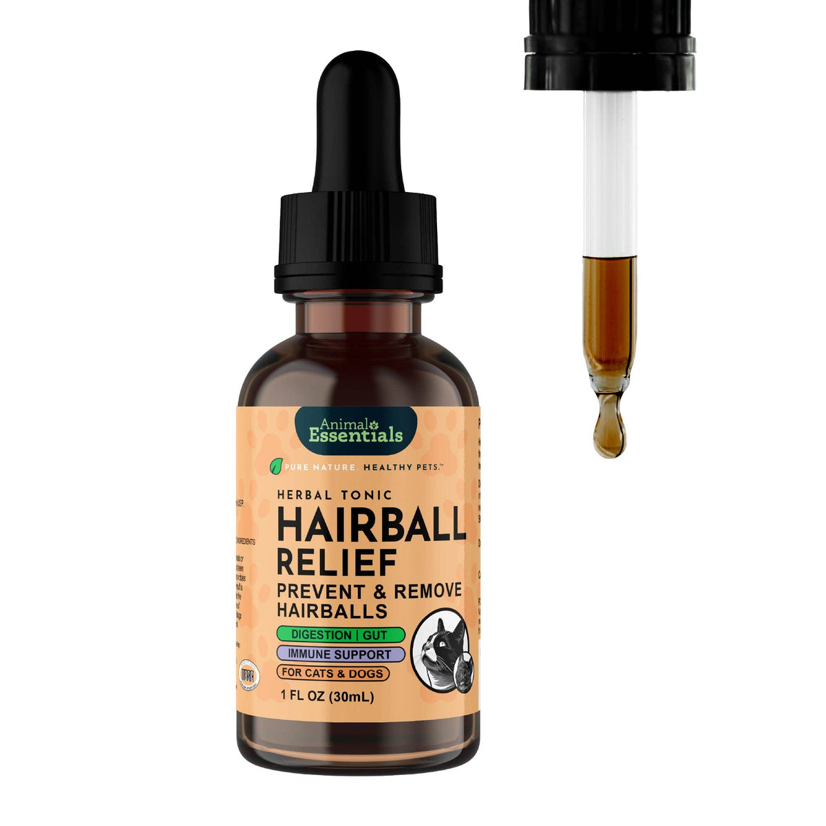 Hairball Relief Single Herb Tonic | Marshmallow Root | Prevent & Remove Hairballs: 1oz