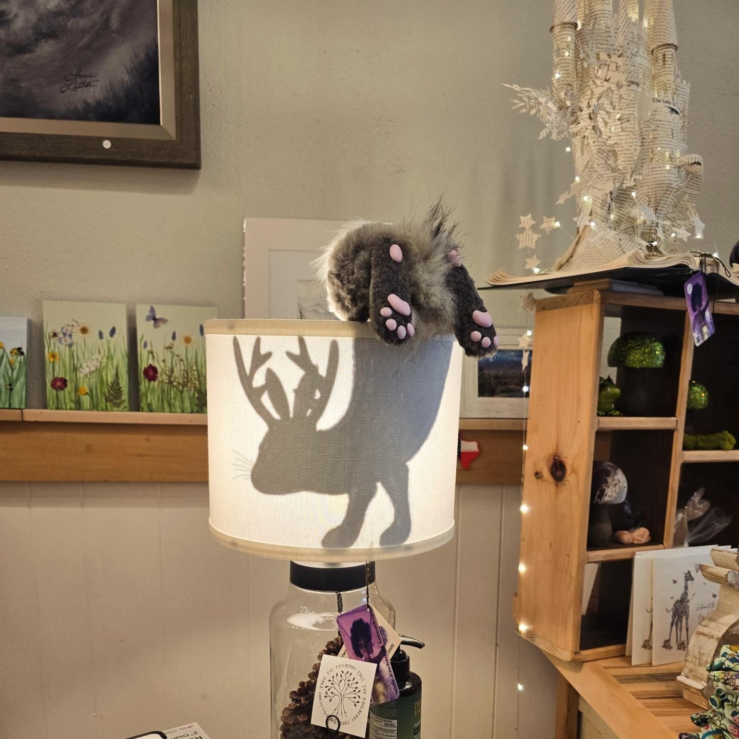 Eileen Bos Art - One of a kind, Jackalope Lamp