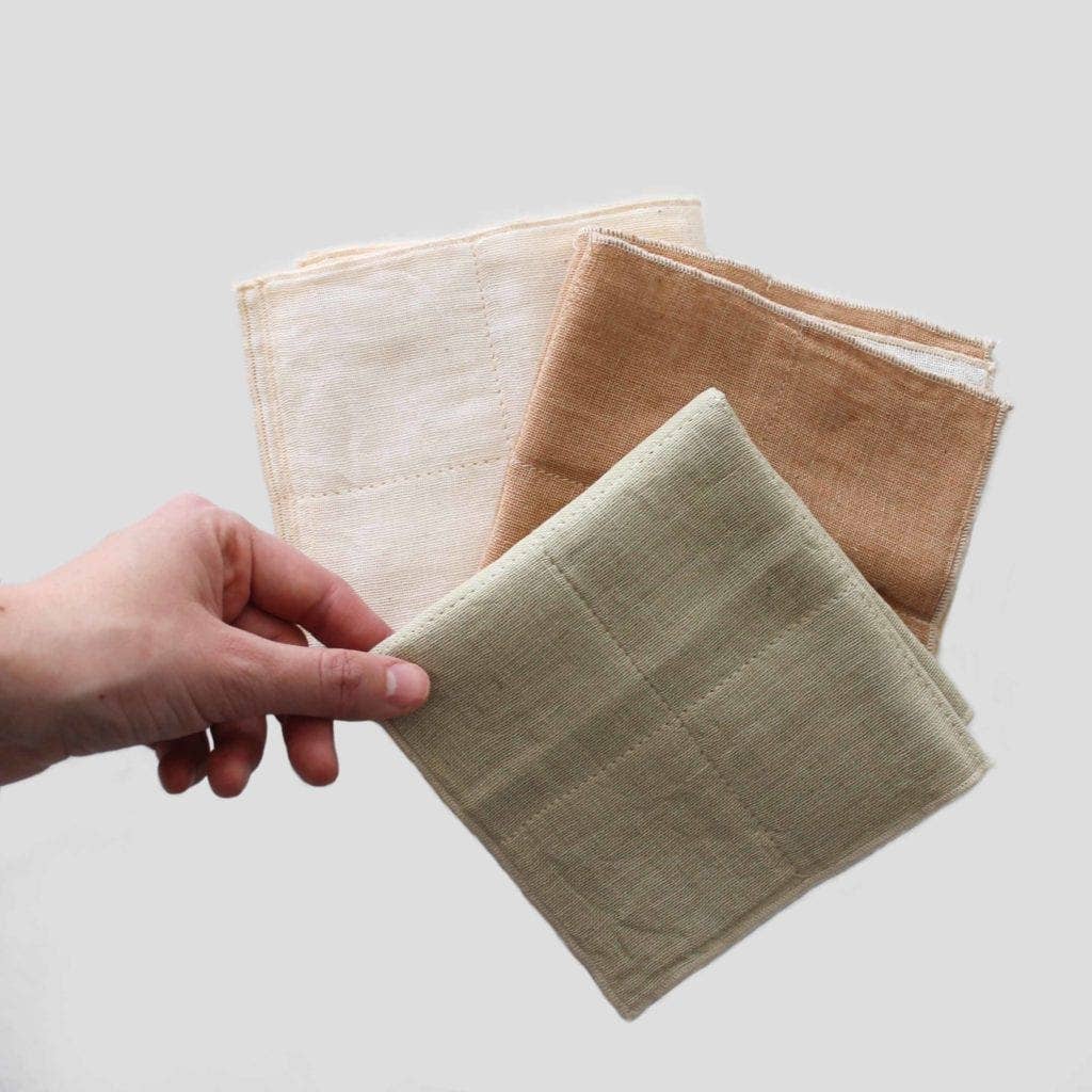 Nawrap Organic Cotton Face Towel: BROWN